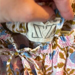 SZ Blockprints Tracy Top Camel Essa print, size medium